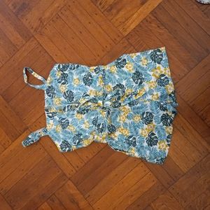 Loft tropical linen romper